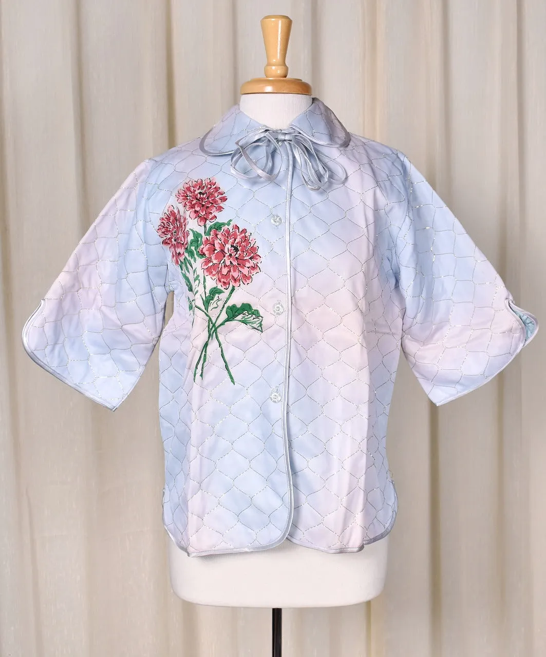 Pastel Floral 1950s Bed Jacket