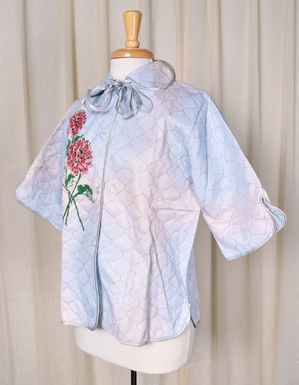 Pastel Floral 1950s Bed Jacket