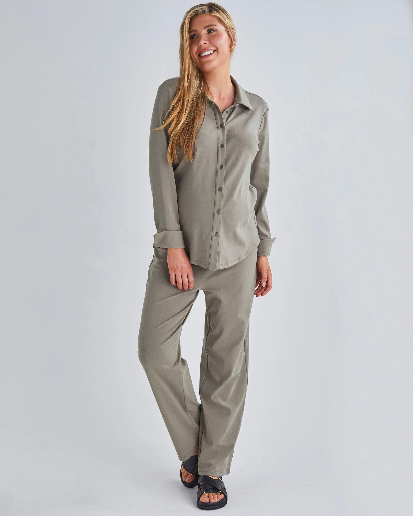 2-Piece Sophia Maternity Loungewear set - Sage Green