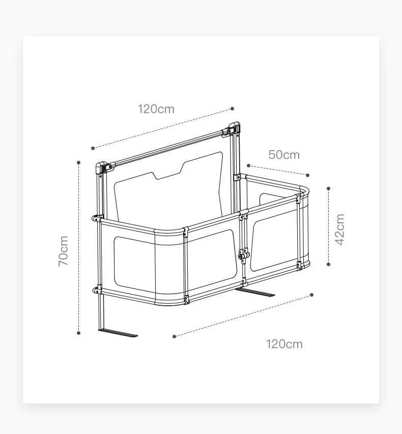 3 In 1 Baby Bed Guardrail Crib Adaptable To Bed