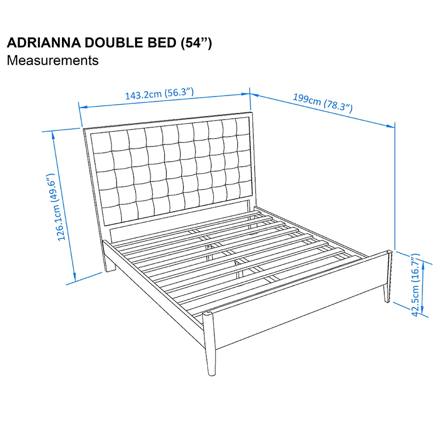 Adrianna 54x75" Bed - Walnut Brown