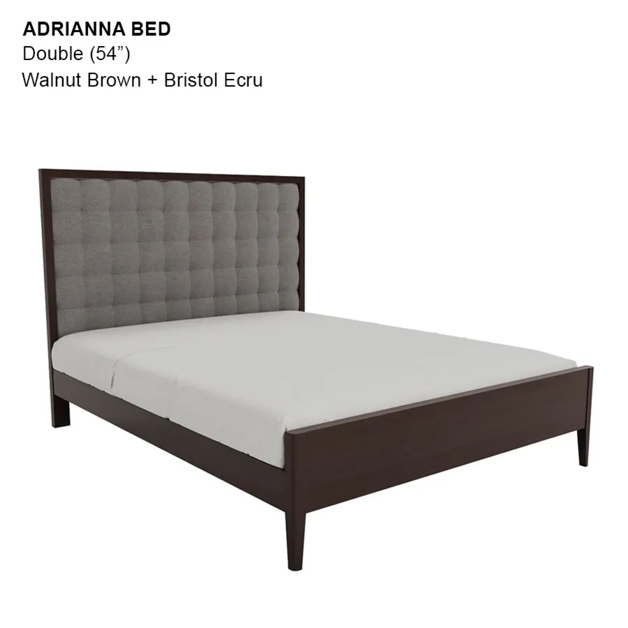 Adrianna 54x75" Bed - Walnut Brown