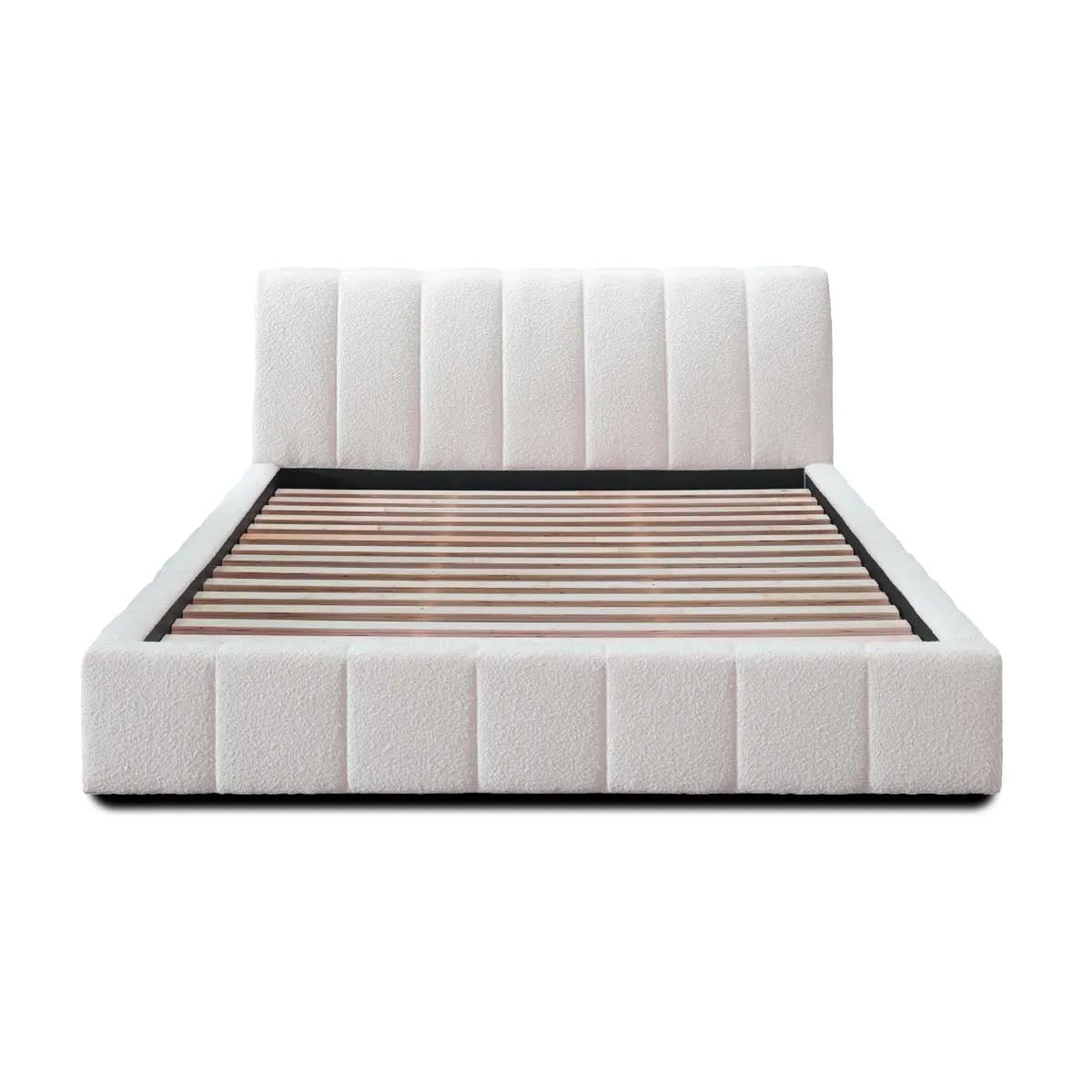 Allocco King Bed (White Boucle)