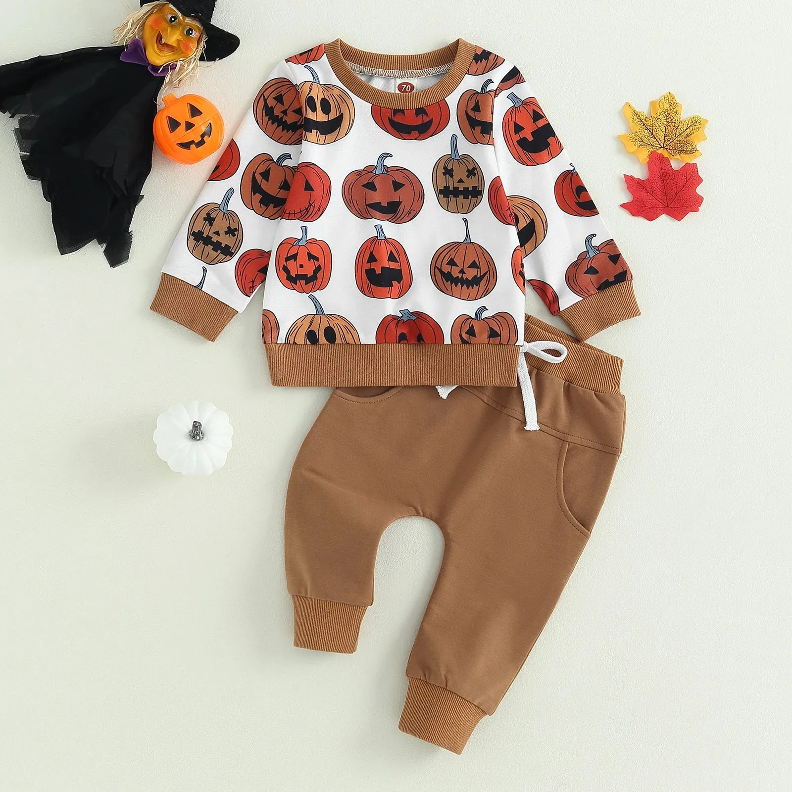 Baby Boys (to 3T) Halloween Pumpkin Loungewear Outfit