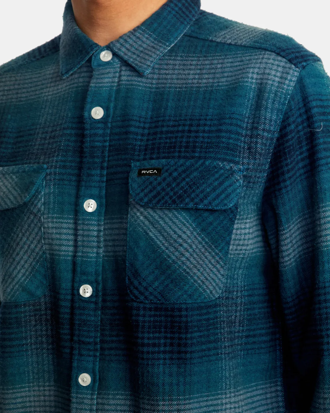 Balance Long Sleeve Flannel - Horizon Blue