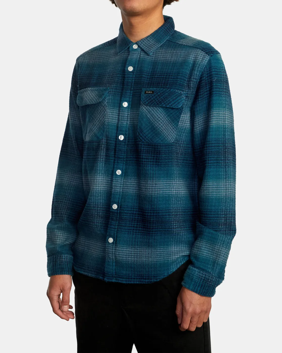 Balance Long Sleeve Flannel - Horizon Blue