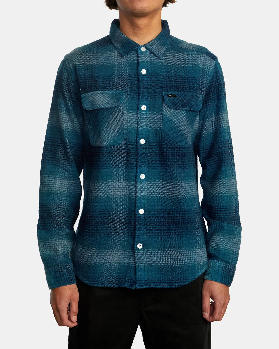 Balance Long Sleeve Flannel - Horizon Blue