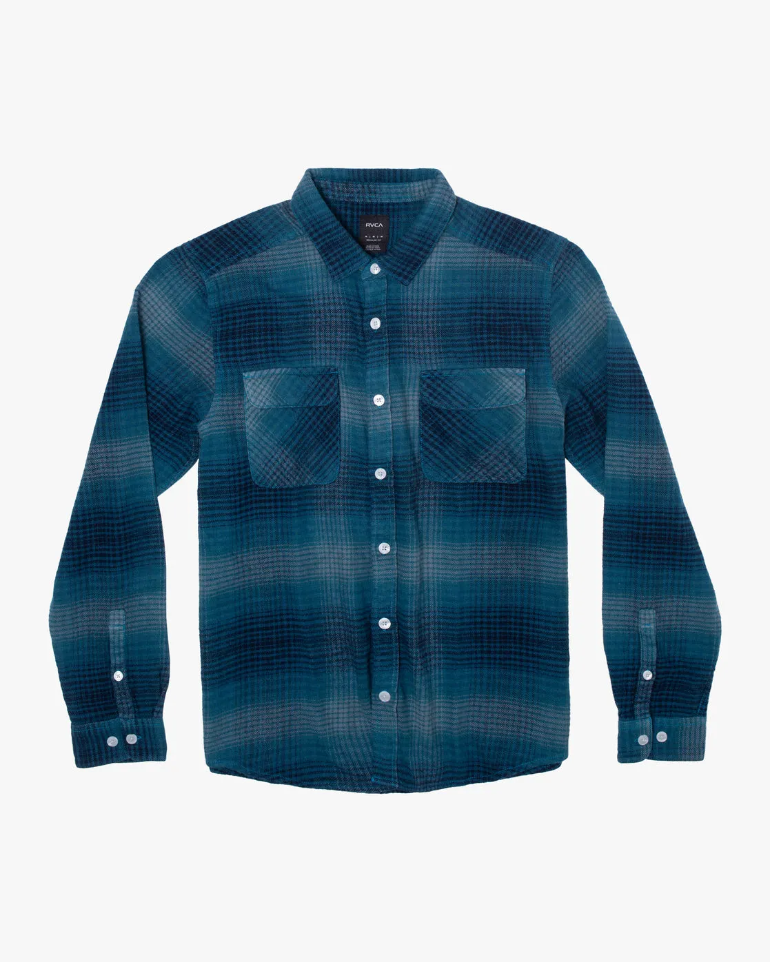 Balance Long Sleeve Flannel - Horizon Blue