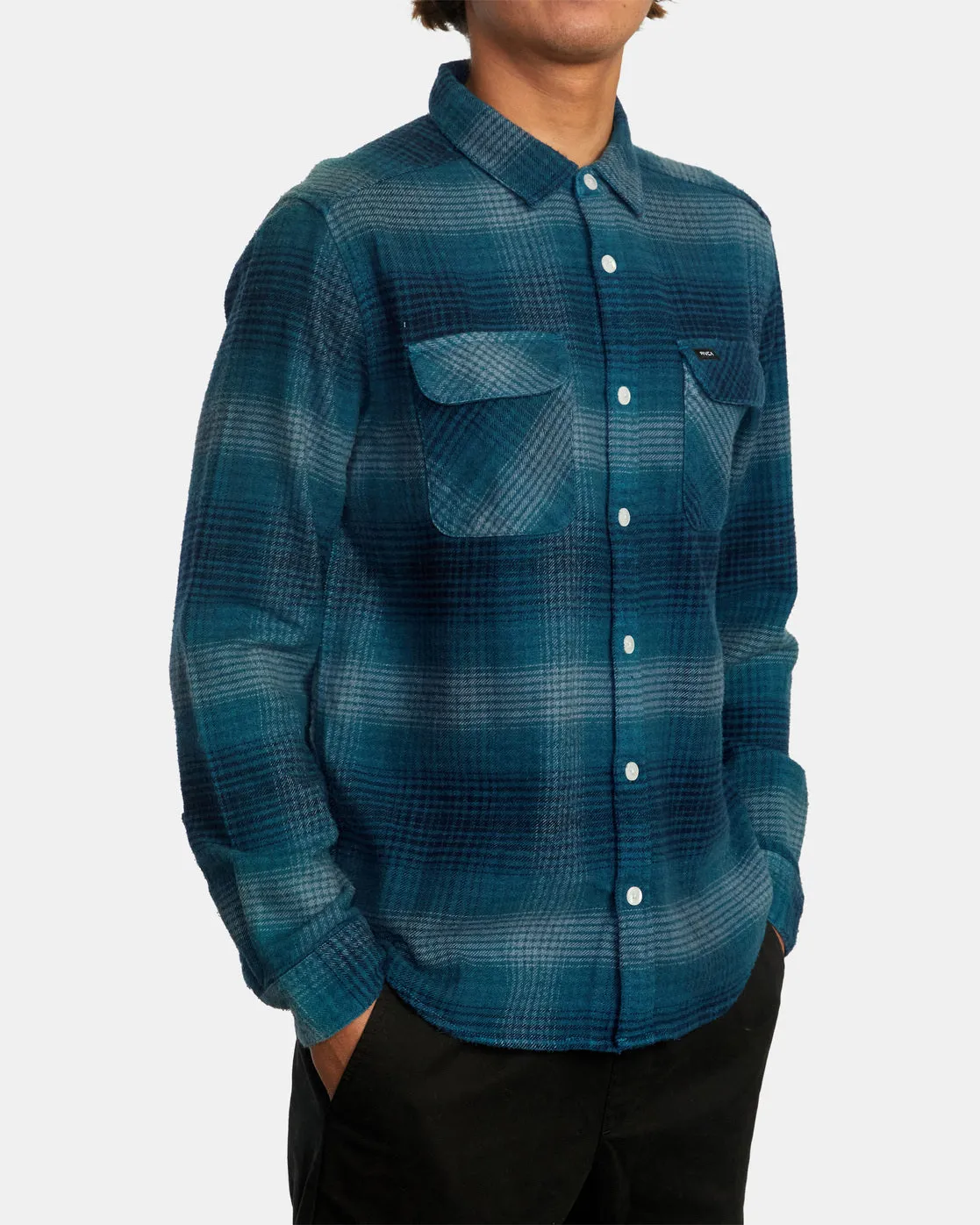 Balance Long Sleeve Flannel - Horizon Blue