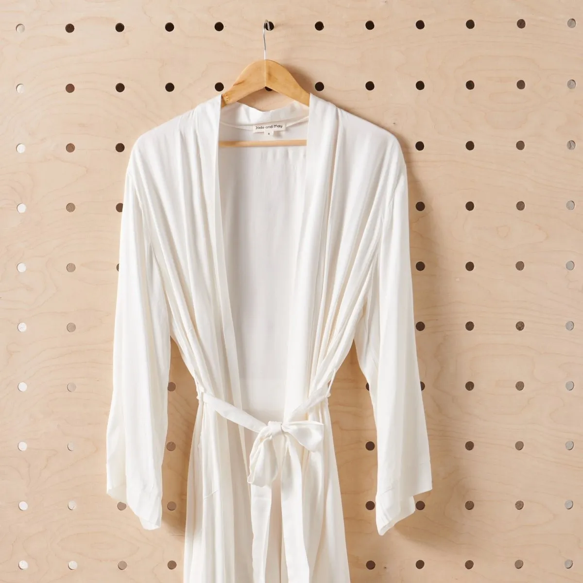 Bamboo Robe in White - Long Length