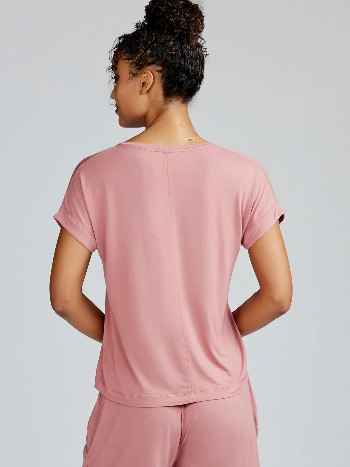 Bamboo Silk Sleep V-Neck T-Shirt