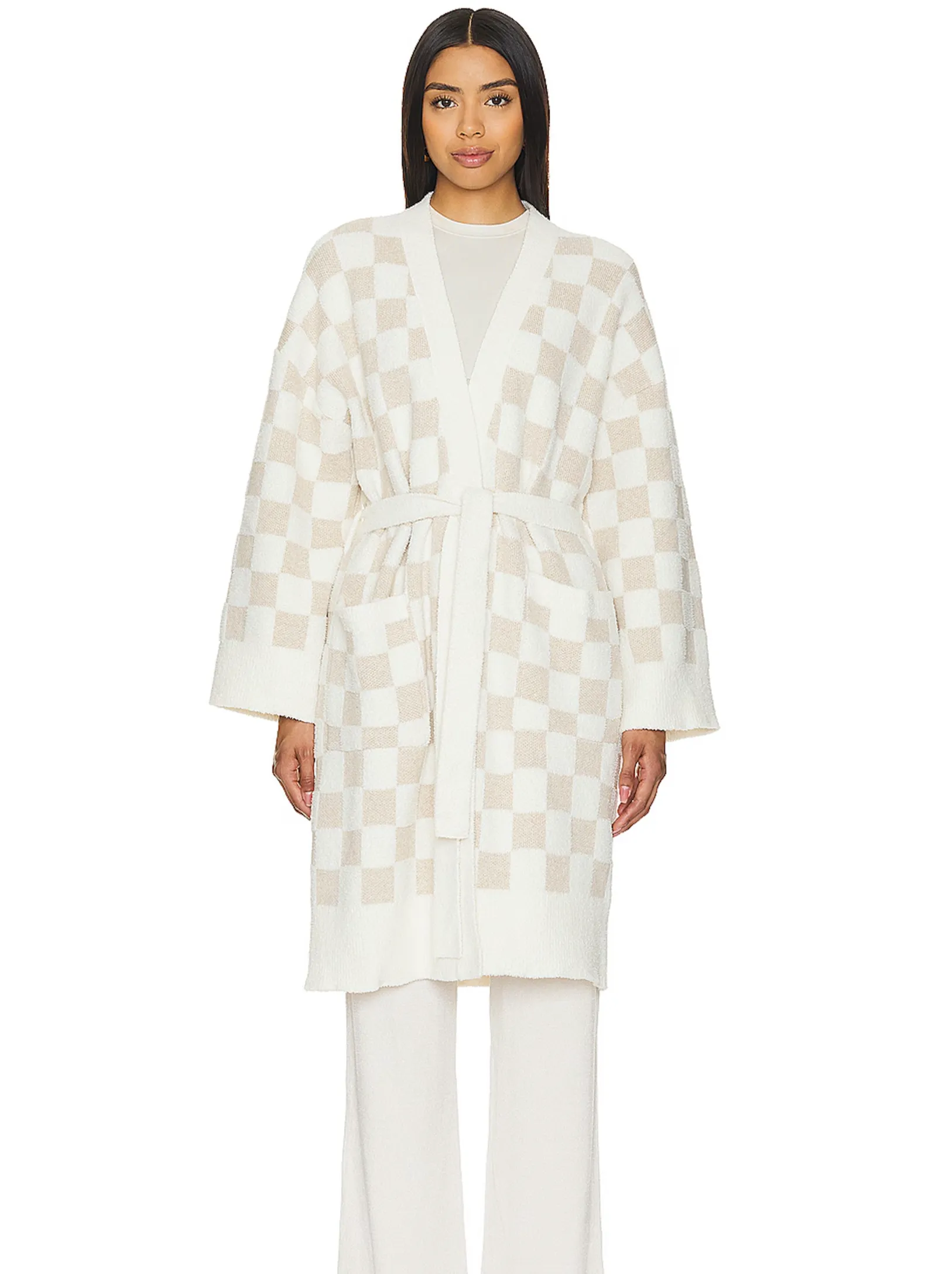 Cozychic Checkered Cotton Robe by Barefoot Dreams: Ultra-Comfortable and Soft