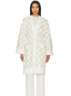 Cozychic Checkered Cotton Robe by Barefoot Dreams: Ultra-Comfortable and Soft