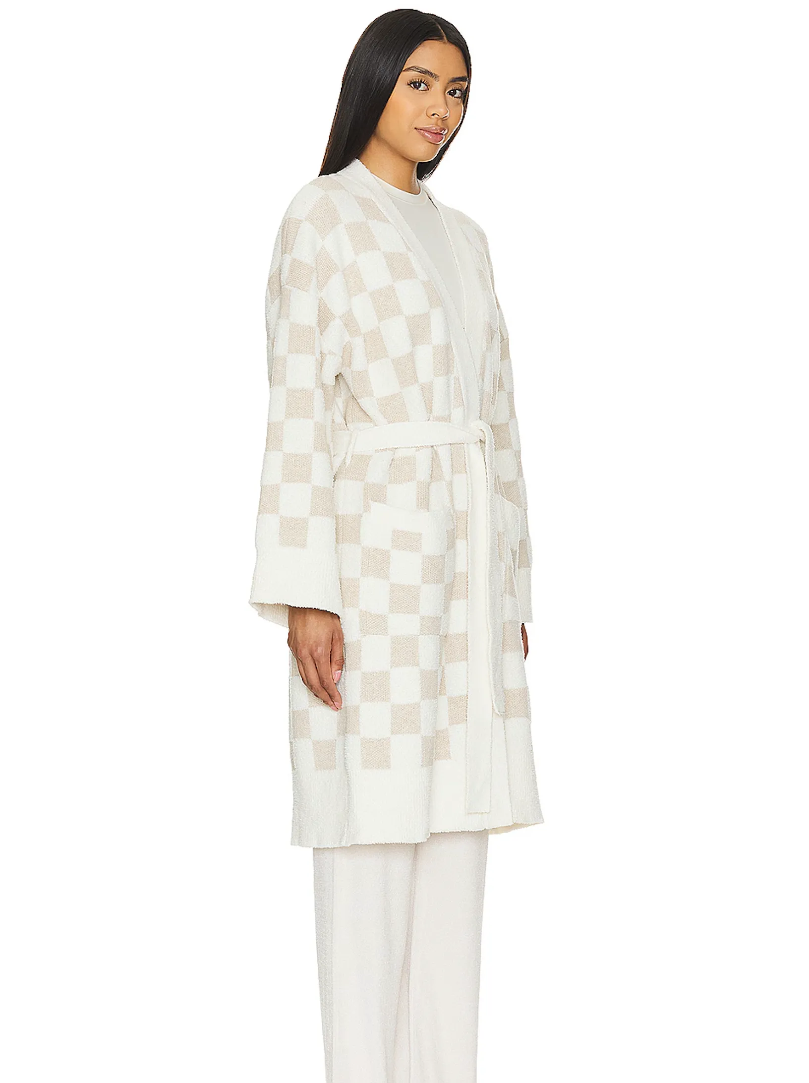 Cozychic Checkered Cotton Robe by Barefoot Dreams: Ultra-Comfortable and Soft