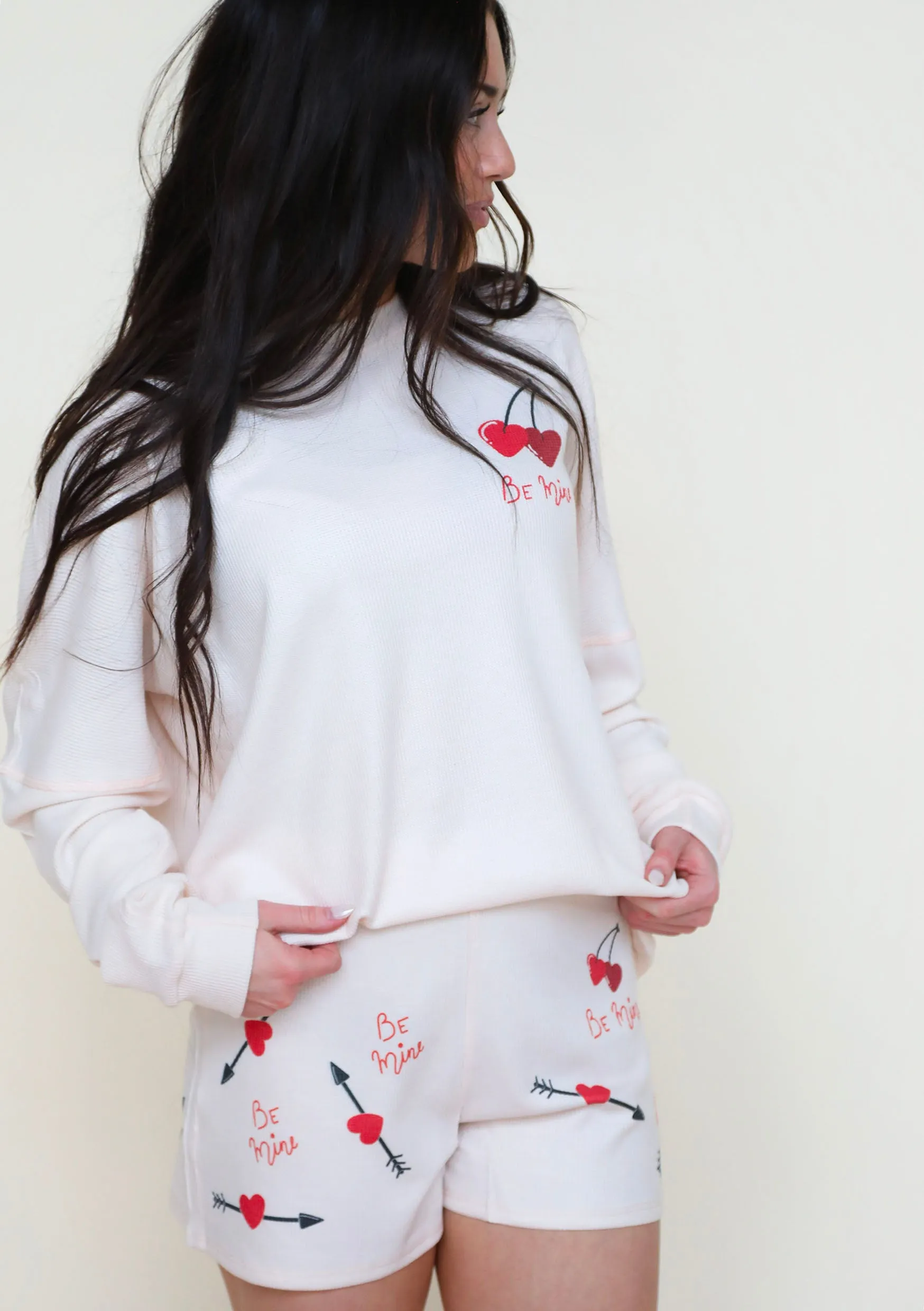 Be Mine Heart Cherry Loungewear Set