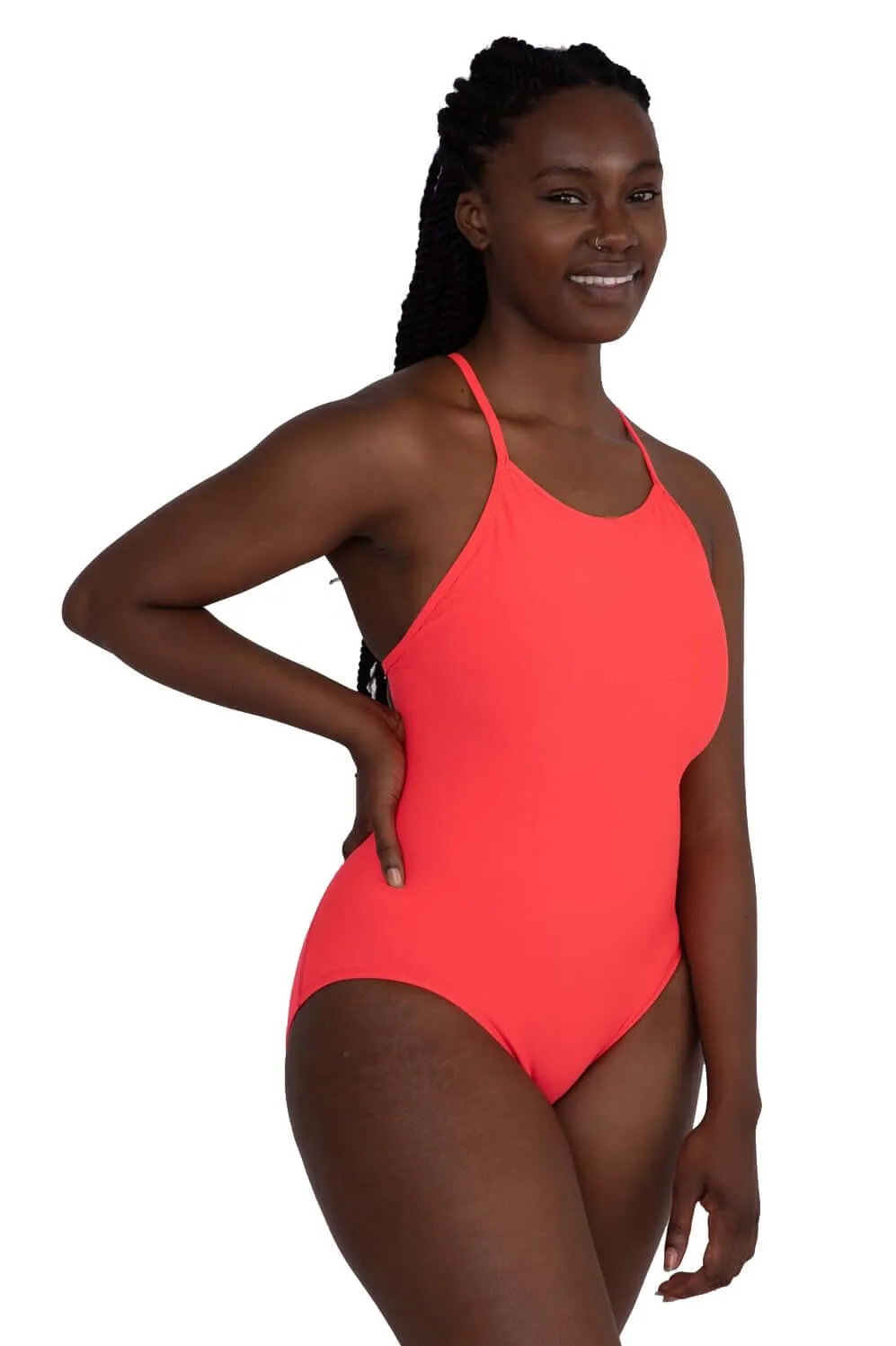 Belle Swim Onesie - Strawberry