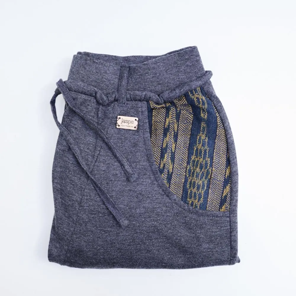 Camden Joggers - Loungewear with Vintage Detail- Blue/Yellow