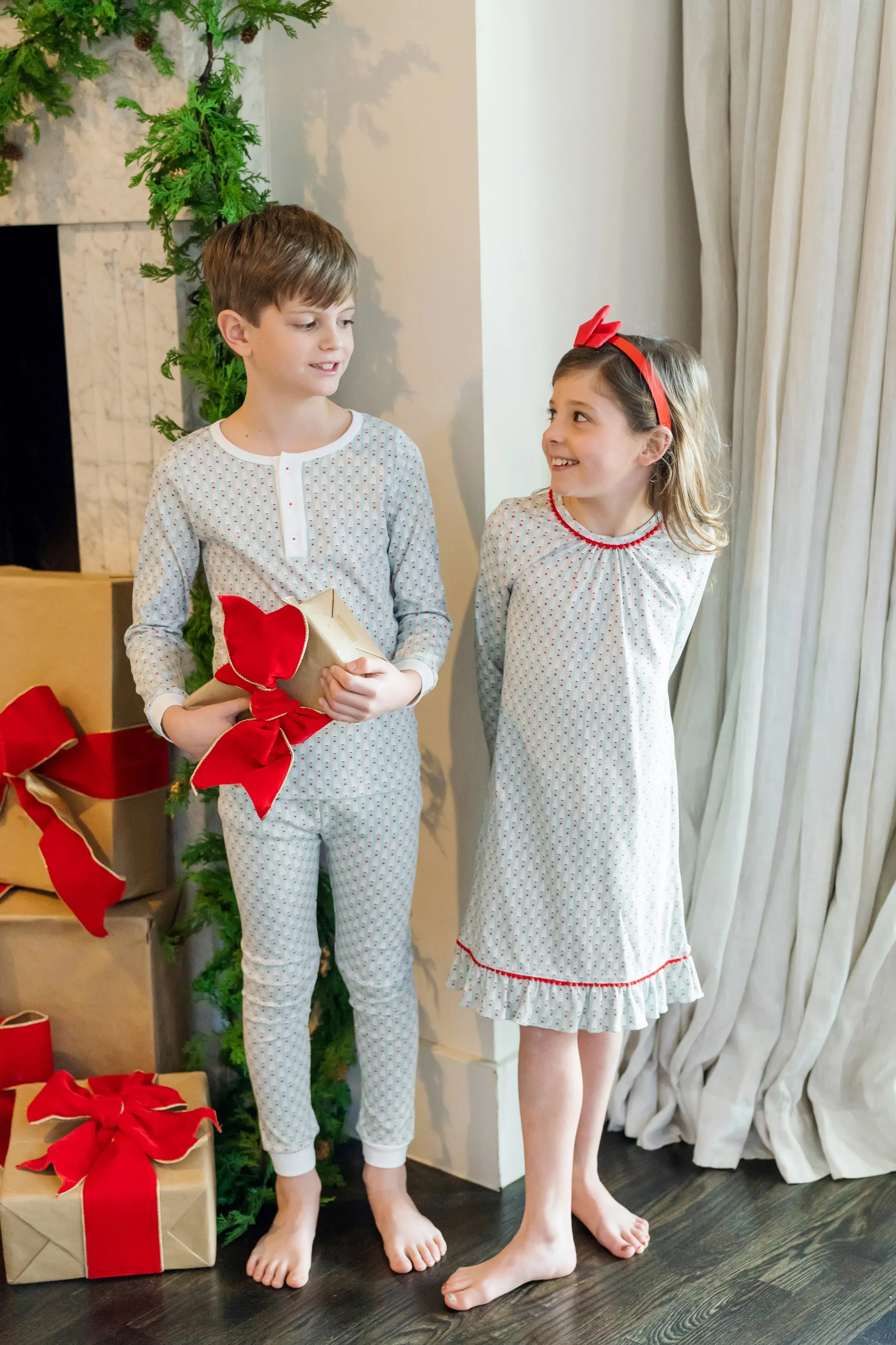 Carlin Nightgown | Festive Christmas Trees (12-18M)