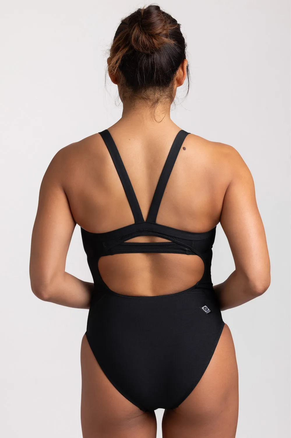 Caroline Swim Onesie - Black