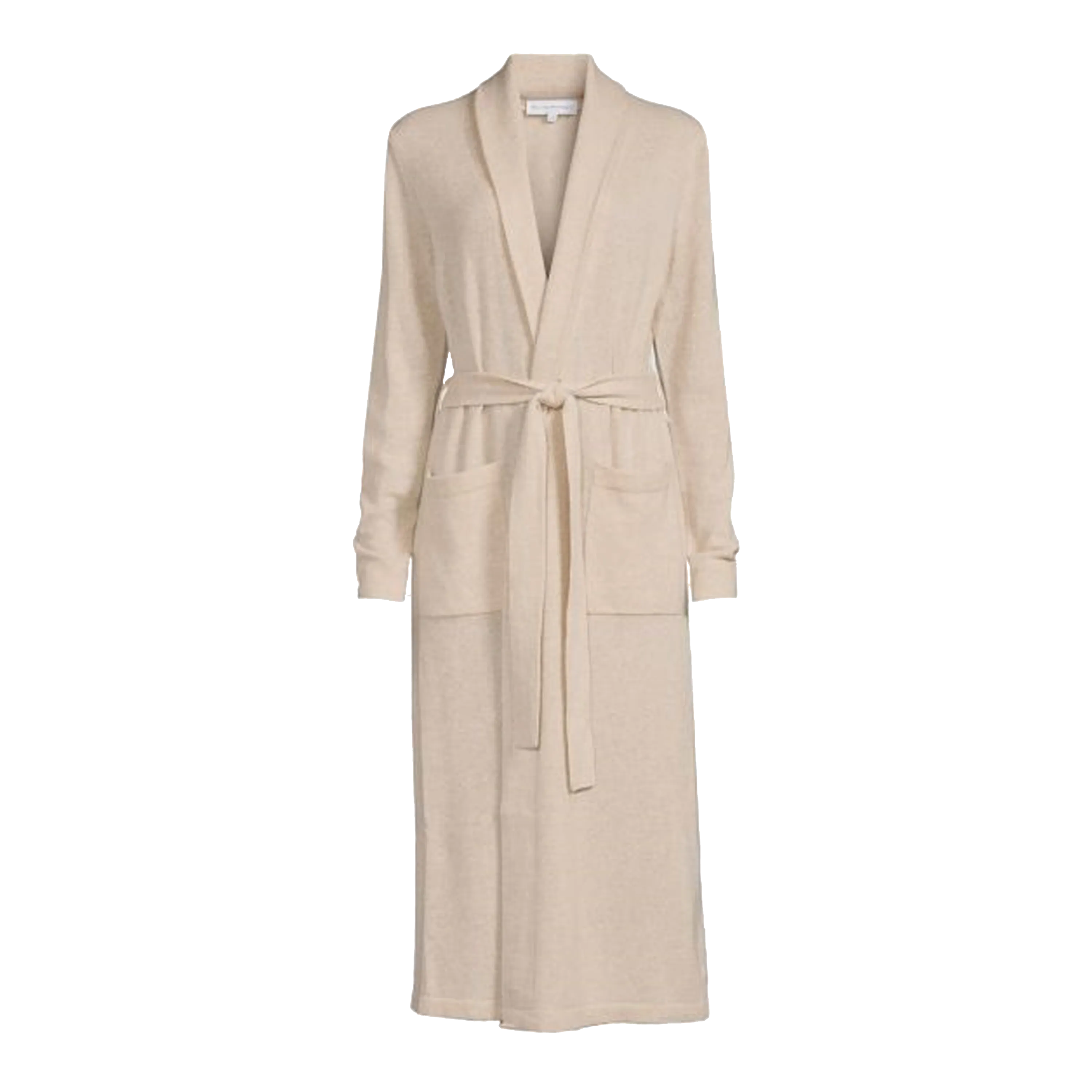 Luxurious Cashmere Long Robe with Belt