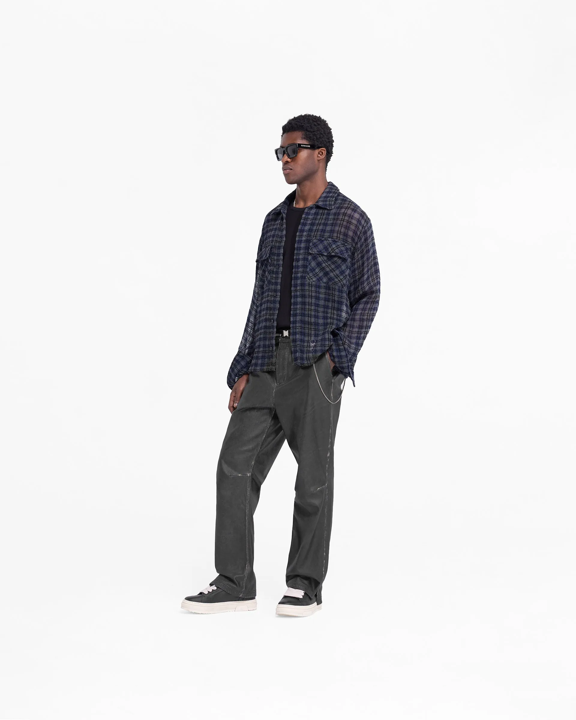 Check Flannel Shirt - Blue Check