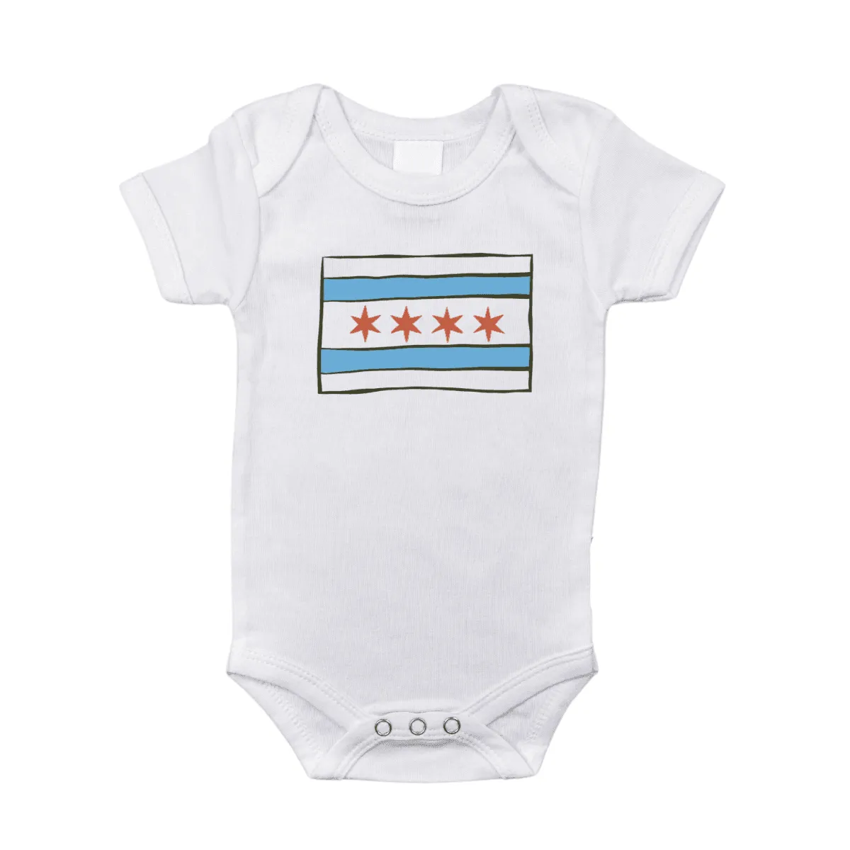 Chicago Flag Baby Onesie