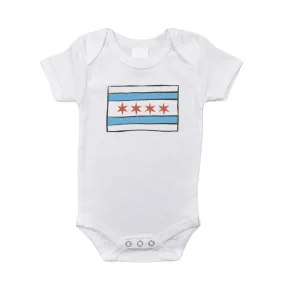 Chicago Flag Baby Onesie