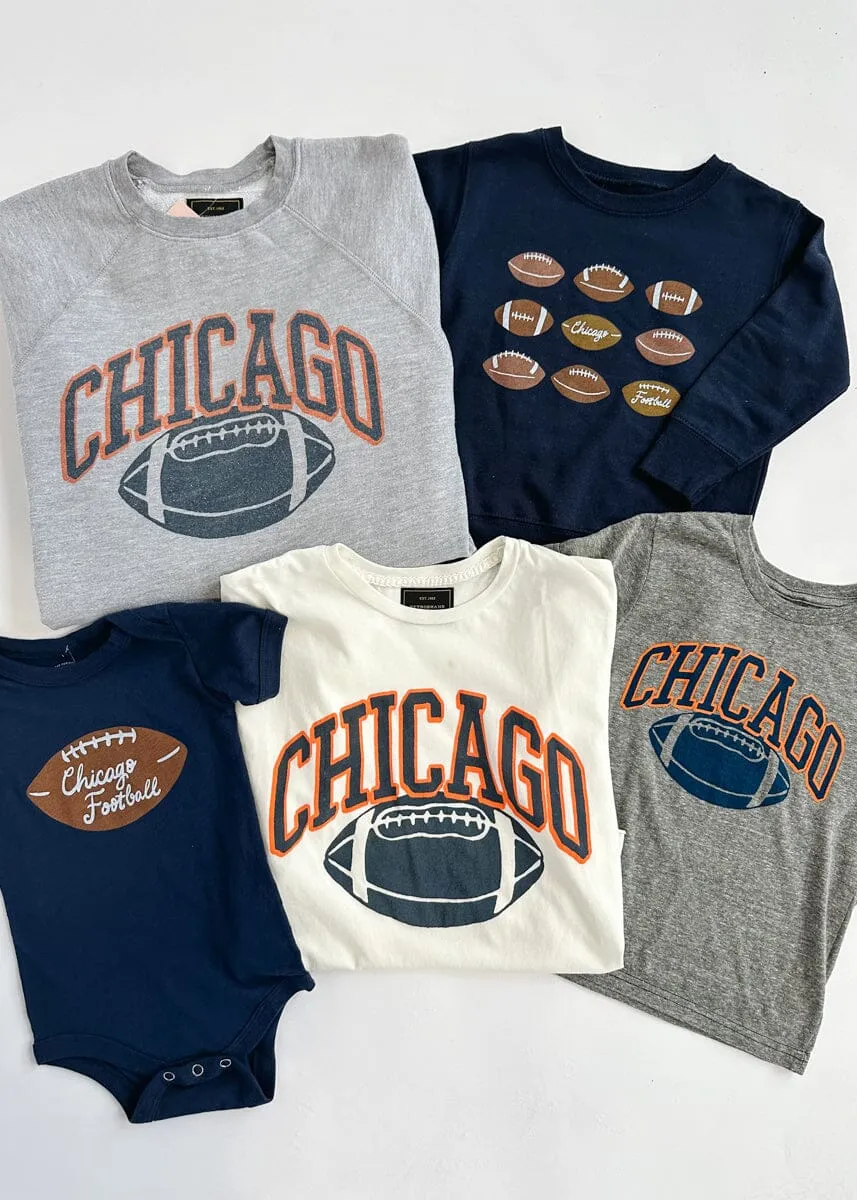 Chicago Football Onesie - Navy