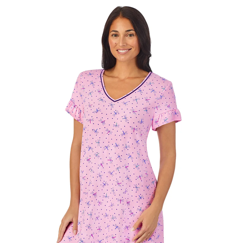 Cotton-Blend Short Sleeve Sleep Shirt