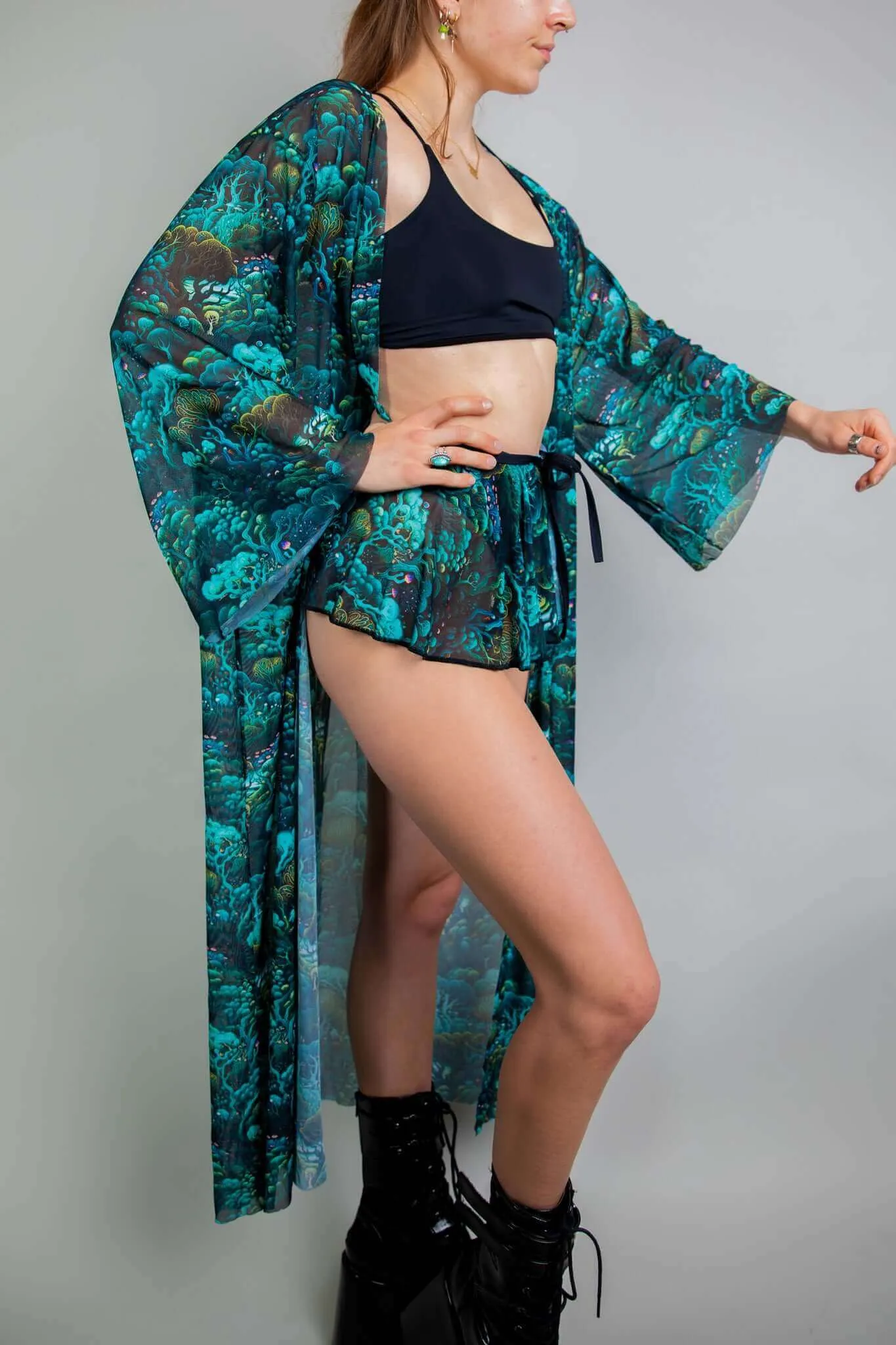 Faewood Long Mesh Robe