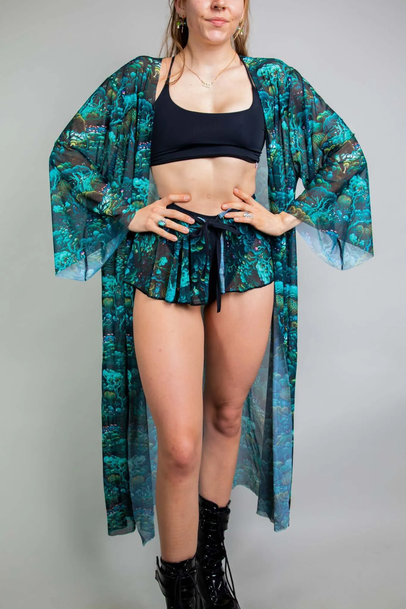 Faewood Long Mesh Robe