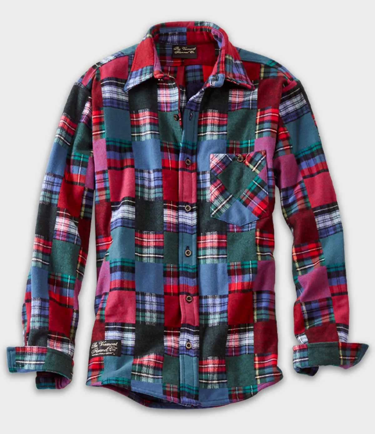 Fitted Flannel Shacket - Patchwork