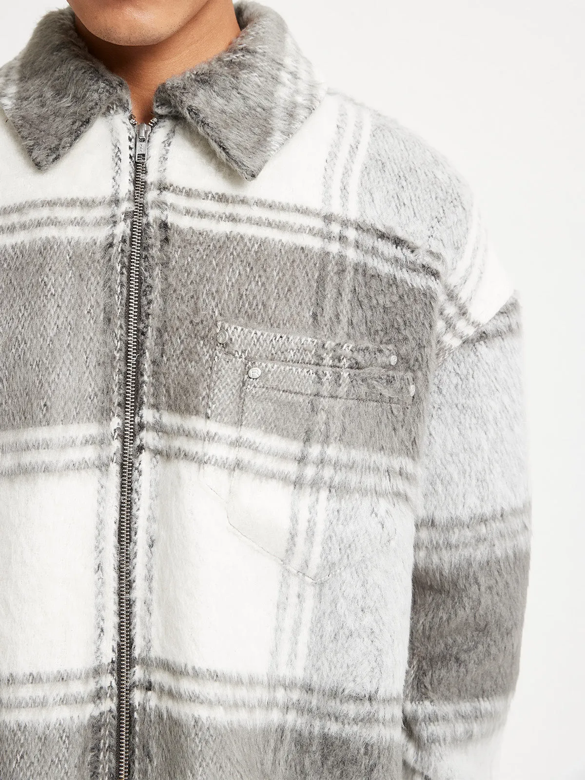 FLANNEL - GREY/WHITE