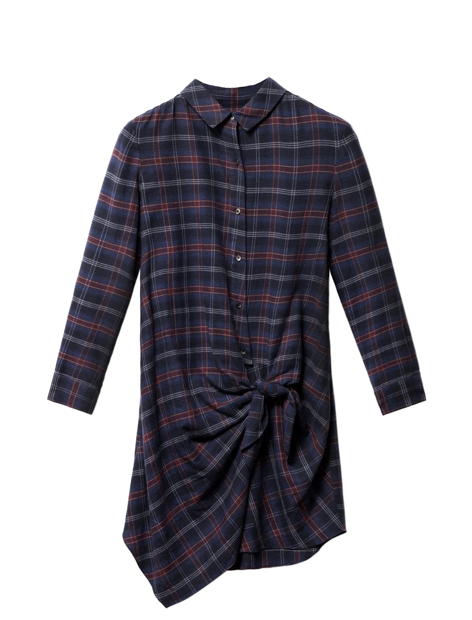 Flannel Side Tie Dress