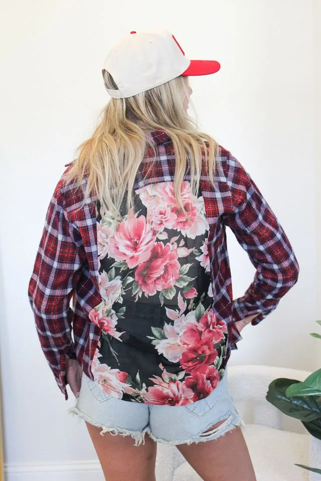 Floral Back Flannel #8