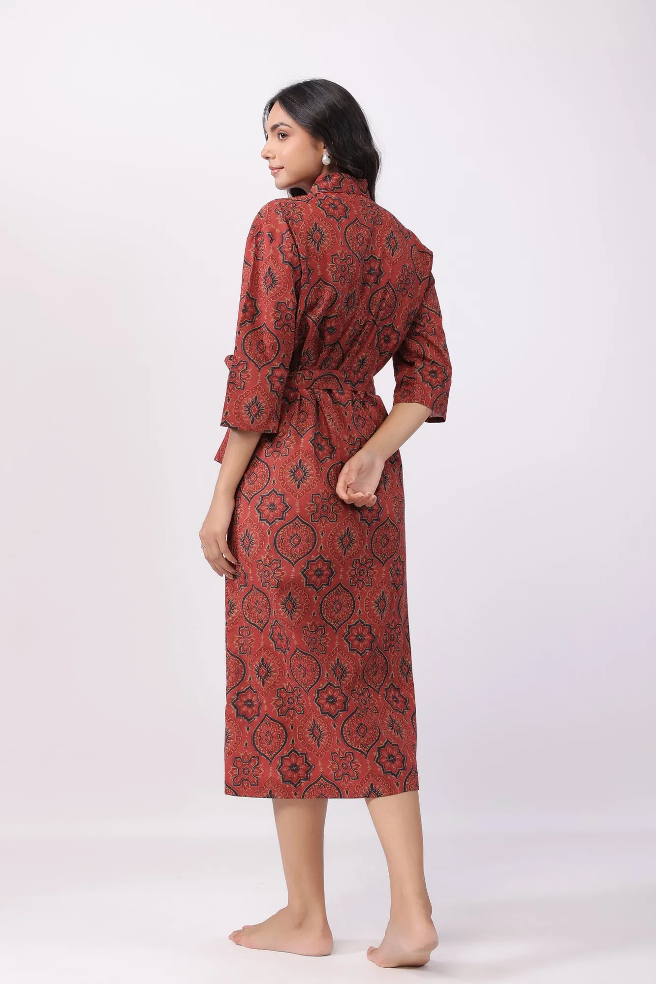 Folklore Fusion Maroon Robe