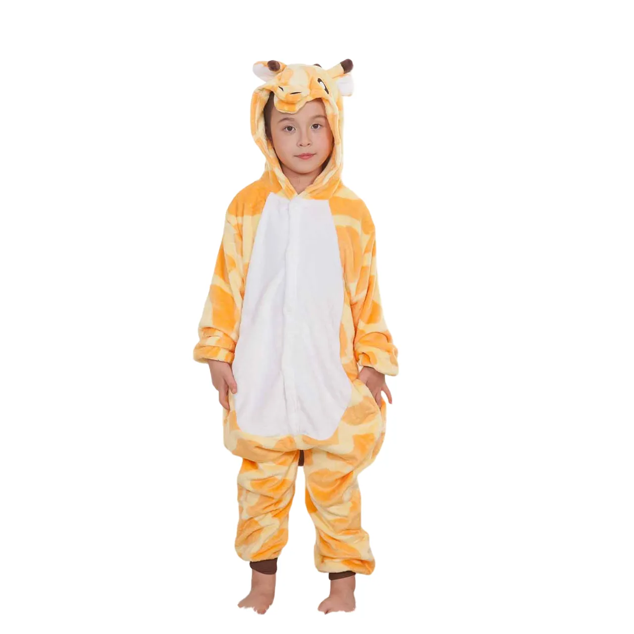 Cozy and Adorable Giraffe Kids Onesie Pajamas - Fleece Animal Costume Sleepwear for Children