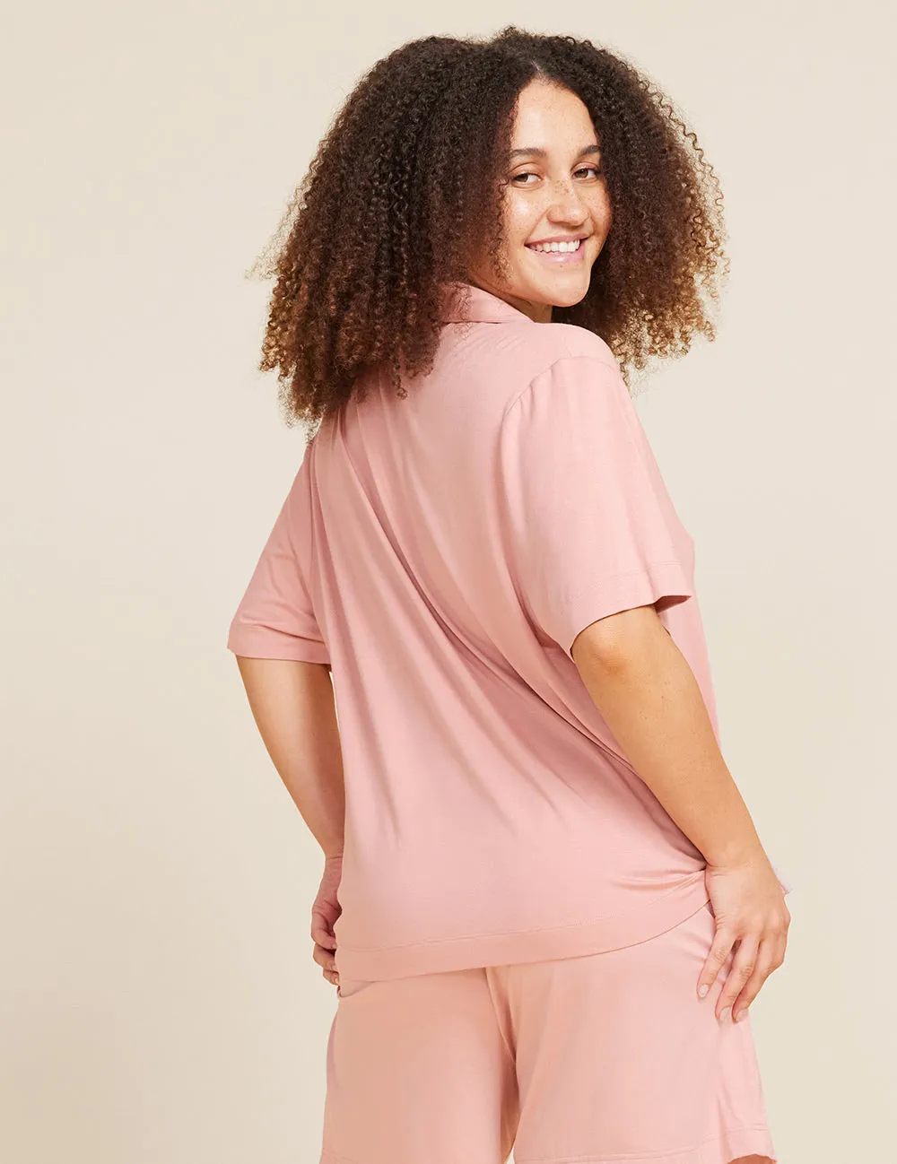 Goodnight Short Sleeve Sleep Shirt - Dusty Pink