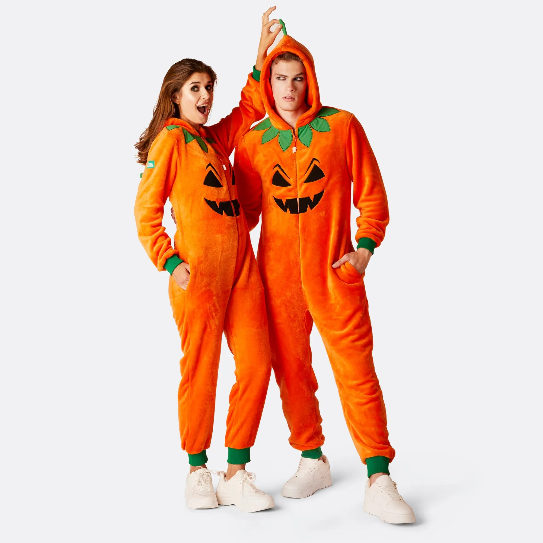 Mens Pumpkin Onesie - Halloween Costume Option