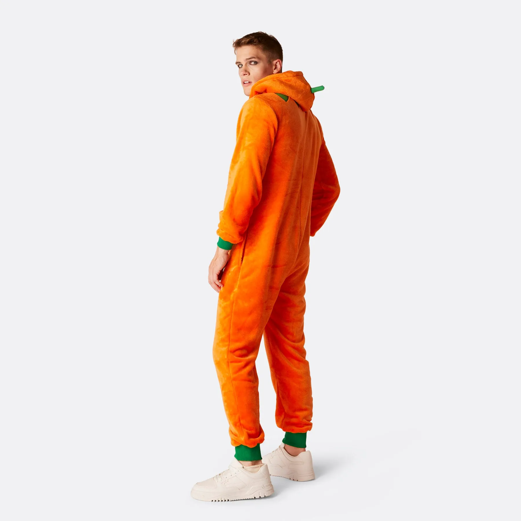 Mens Pumpkin Onesie - Halloween Costume Option