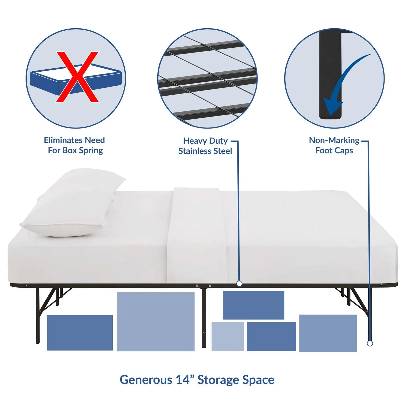 Horizon Stainless Steel Bed Frame