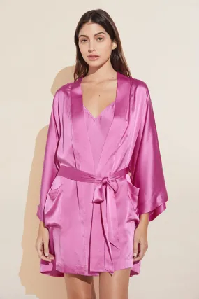 Inez Washable Silk Short Robe