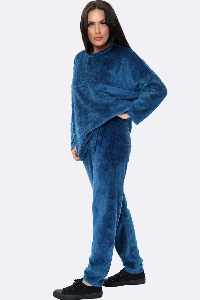 Italian Fluffy Faux Fur Loungewear Set