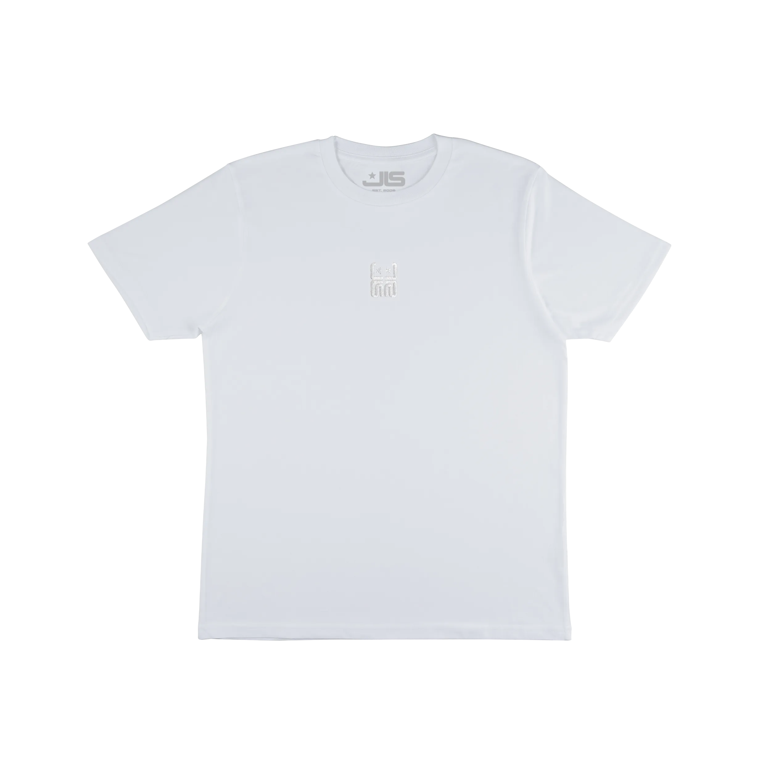 JLS Loungewear Embroidered White Tee