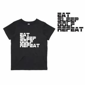 KIDS Eat Sleep Repeat Golf T-Shirt