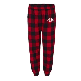 Kids Monogrammed Flannel Joggers