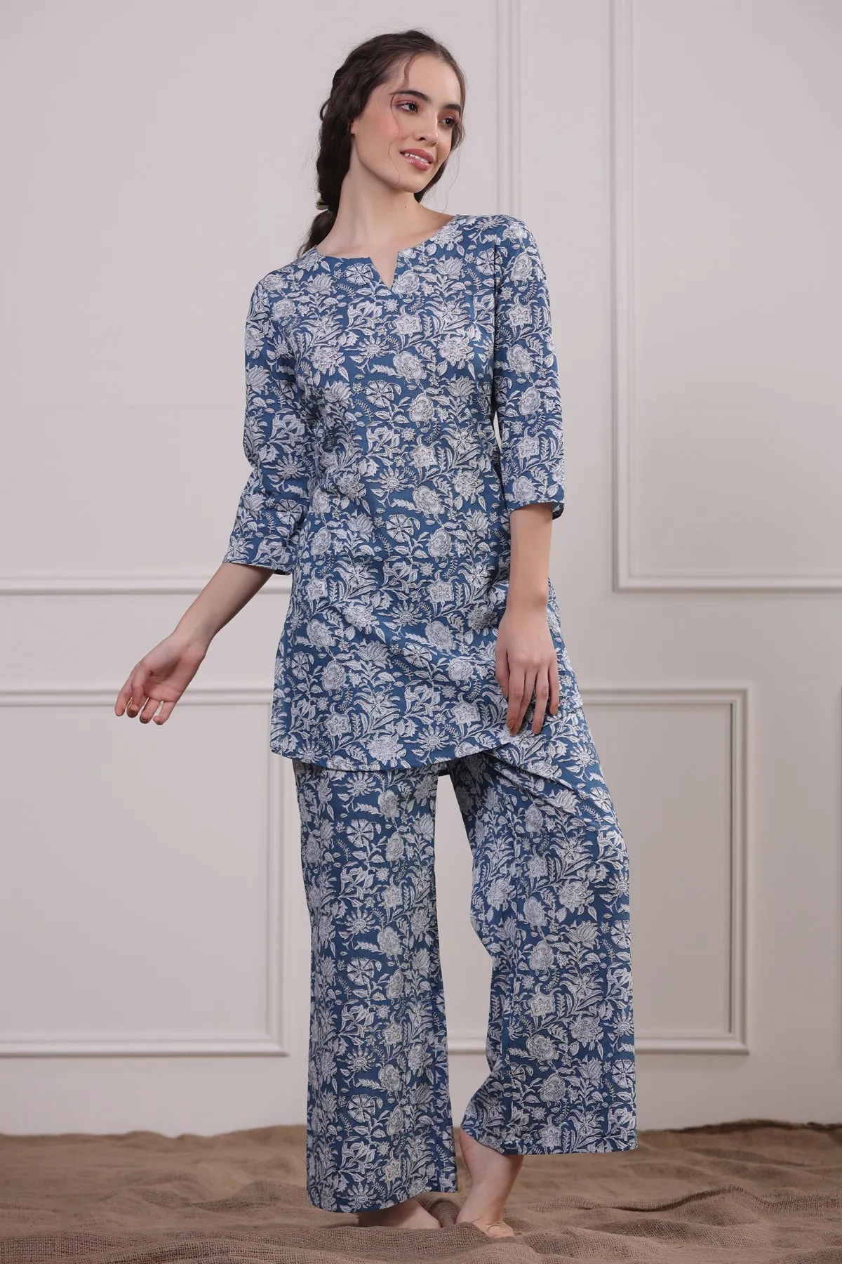 La Palma Blue Loungewear Set