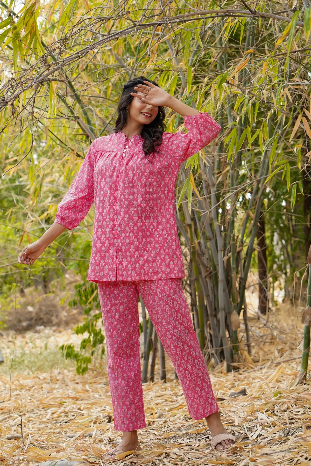 Le Fleur on Pink Loungewear Set