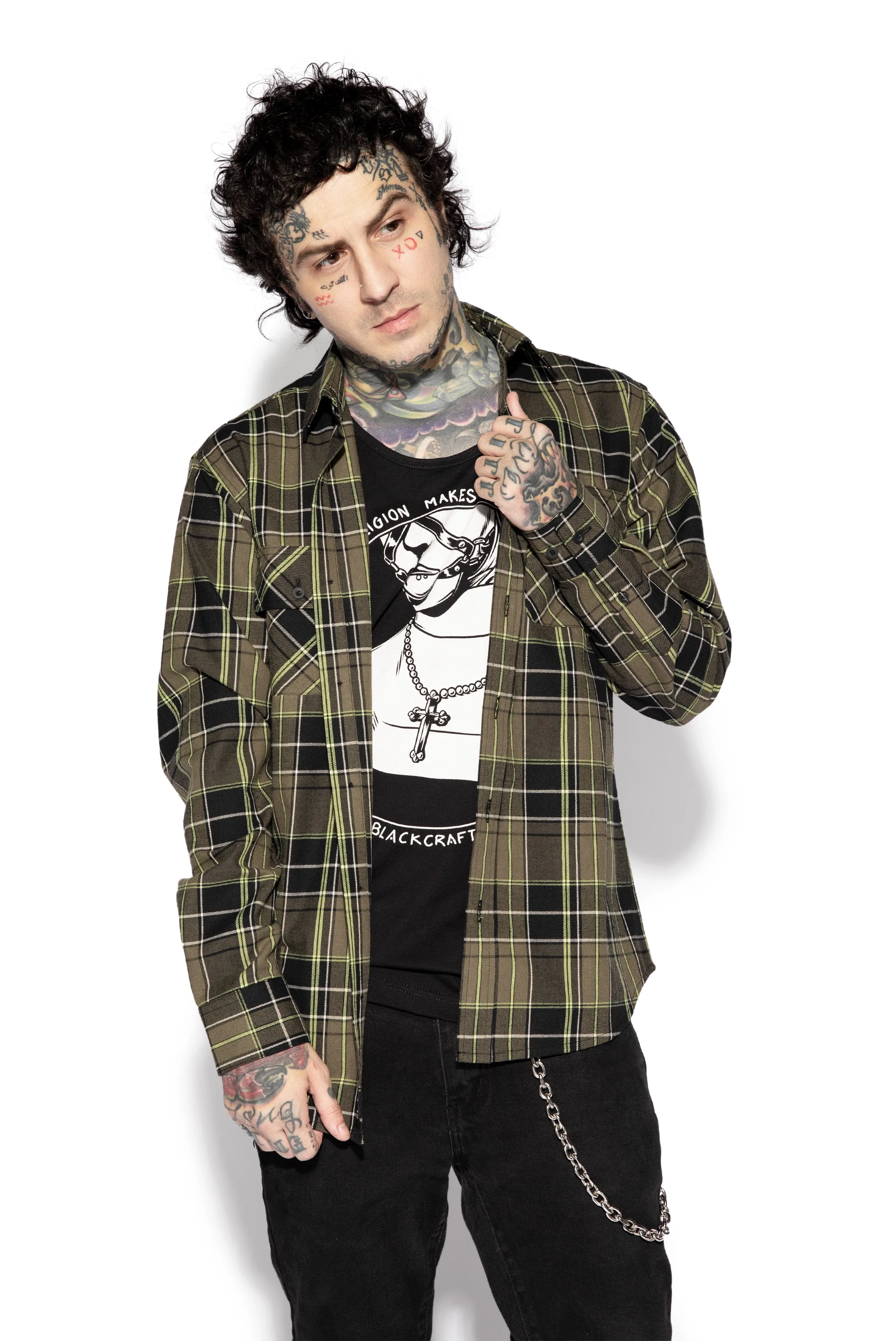 Lucipurr Green Flannel- Flannel