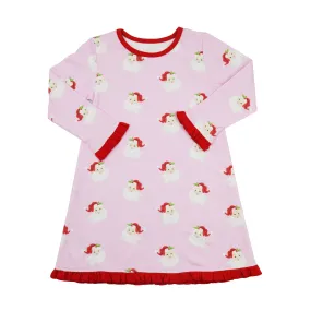 Nightgown | Pink Santa (7, 12)